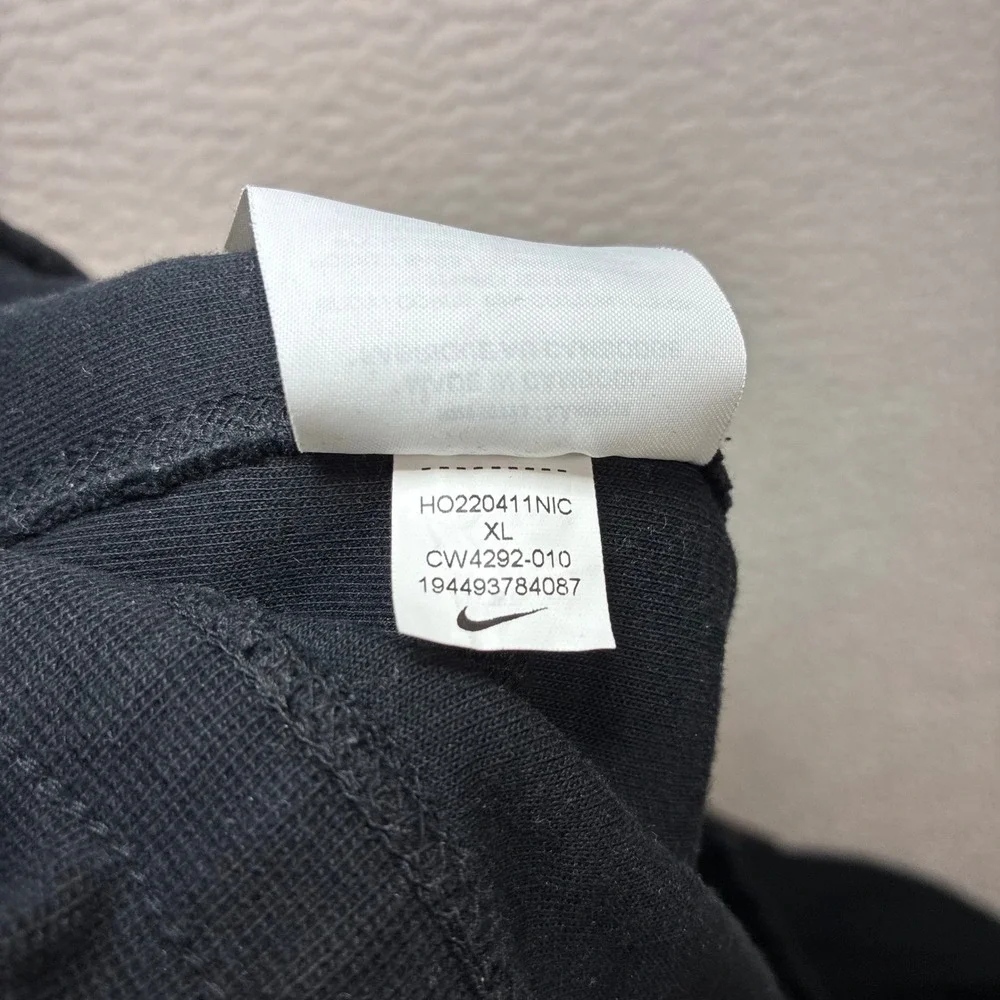 Nike Tech‎ Fleece Joggers Women XL Black Tapered Sweatpants Cuffed CW4292-010